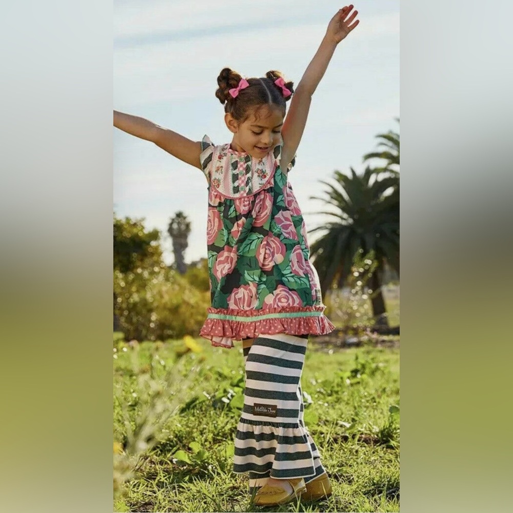 Matilda Jane Striped Big Ruffles Capris